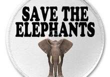 Save the Elephants Iron on Patch